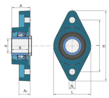 Чертёж: Подшипниковый узел LSNR 205 2T FKL